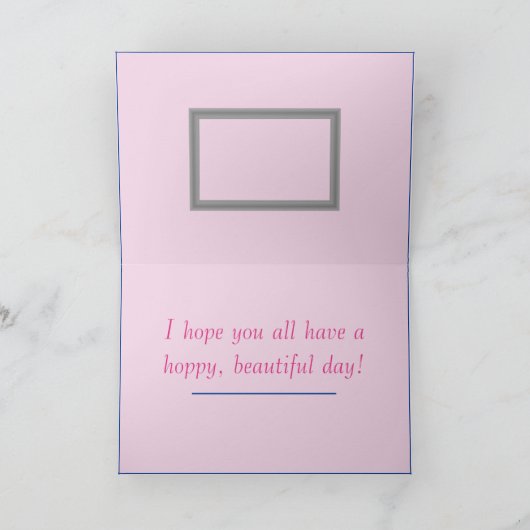 Voeg je foto - Pasen Kaart voor meisjes (Binnen)