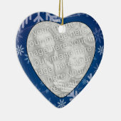 Voeg je foto Snowflakes Ornament van het hart toe (Rechts)
