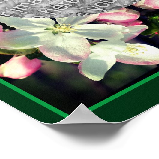 Voeg je foto Spring Flower Blossoms Lijst toe Poster (Hoek)