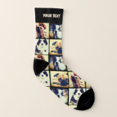 Voeg je foto Toe aangepaste foto en tekst Sokken (Rechts - buiten)