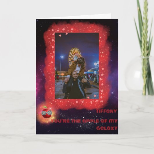 Voeg je foto toe Dankbare Galaxy Dankjewel Kaart (Voorkant)