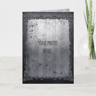 Voeg je foto toe zwart gotisch lijst kaart