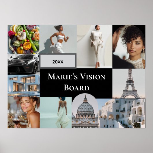 Voeg je foto visie bord custom poster toe (Voorkant)