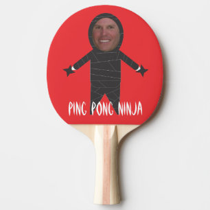 Voeg je gezicht toe Funny Ping Pong Ninja Paddle Tafeltennisbatje