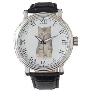 Voeg je huisdier foto schattig kitten Afbeelding Horloge