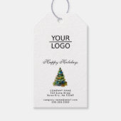 Voeg je Logo aangepaste kerststructuur voor tekstp Cadeaulabel (Voorkant)