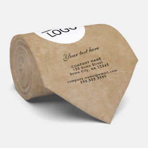 Voeg je Logo aangepaste tekst toe Rustige beige pr Stropdas