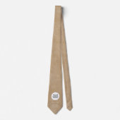Voeg je Logo aangepaste tekst toe Rustige beige pr Stropdas (Voorkant)