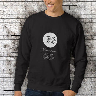 Voeg je Logo aangepaste tekstpromotie zwart toe Trui