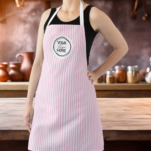 Voeg je Logo bakken Cooking Pink toe Schort
