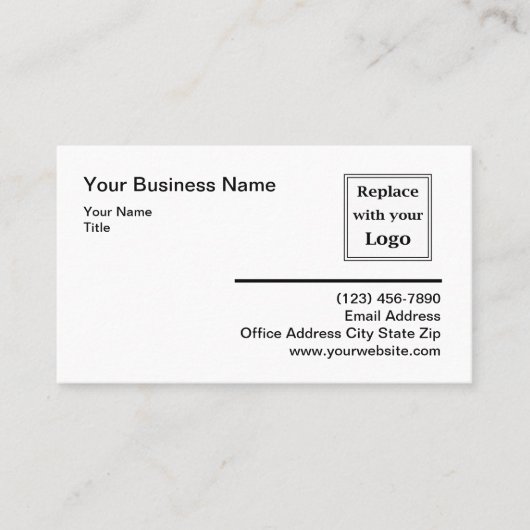 Voeg je Logo bewerkbare Visitekaartjes toe (Voorkant)