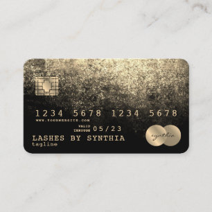 Voeg je Logo-creditcard met Gold en zwart toe Visitekaartje