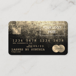 Voeg je Logo-creditcard met Gold en zwart toe Visitekaartje
