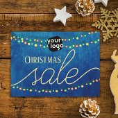 Voeg je Logo- en QR-code elegante kerstverkoop toe Briefkaart