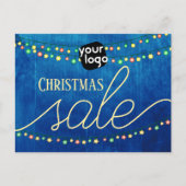 Voeg je Logo- en QR-code elegante kerstverkoop toe Briefkaart (Voorkant)