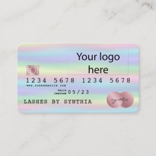 Voeg je Logo Hologramfolie voor creditcard-hologra Visitekaartje