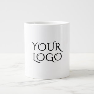 Voeg je logo in het wit toe extra grote beker