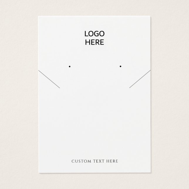 Voeg je Logo Ketting oorbellen display Kaart (bewe (Voorkant)