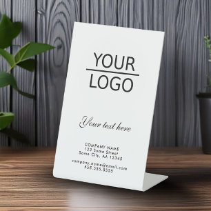 Voeg je Logo met Aangepaste tekstpromotie toe Reclamebord Met Voetstuk