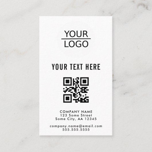 Voeg je Logo met Aangepaste tekstpromotie toe Visitekaartje (Voorkant)