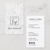 VOEG JE LOGO MINIMAL SOFT RUSTIC TERRAZZO TEXTURE  VISITEKAARTJE (Voorkant / Achterkant)