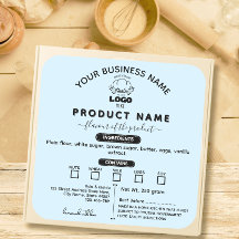 Voeg je Logo Modern Cottage Law Food label blauw t