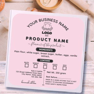 Voeg je Logo Modern Cottage Law Food label toe Roz