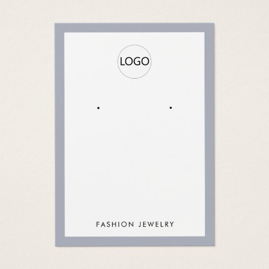 Voeg je logo modern sieraden display kaart toe (Voorkant)