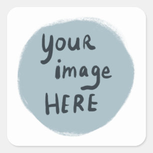 Voeg je LOGO of afbeelding toe aan een aangepast v Vierkante Sticker