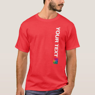 Voeg je Logo of fototemplate Mannen kerst rood toe T-shirt