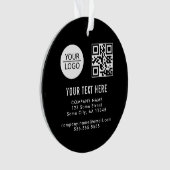 Voeg je Logo QR-code aan Aangepaste tekstpromotie  Ornament (voorkant)