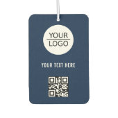 Voeg je Logo QR-code aangepaste tekstpromotievak t Luchtverfrisser (Voorkant)