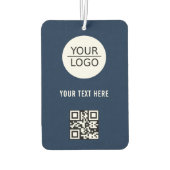 Voeg je Logo QR-code aangepaste tekstpromotievak t Luchtverfrisser (Achterkant)