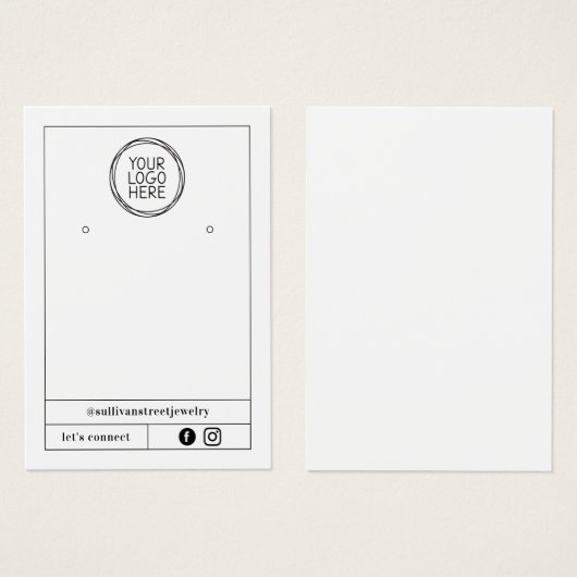 Voeg je Logo toe | Kaart voor juweliersweergave (Voorkant /achterkant)