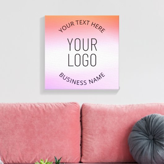 Voeg je Logo toe | Kleurrijke Zonsondergang Gradië Canvas Afdruk (Insitu (Woonkamer))