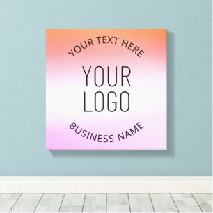 Voeg je Logo toe Kleurrijke Zonsondergang Gradië Canvas Afdruk