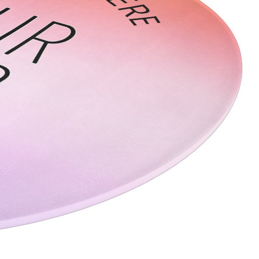 Voeg je Logo toe | Kleurrijke Zonsondergang Gradië Snijplank (Hoek)