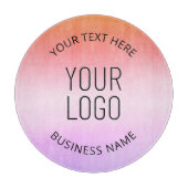 Voeg je Logo toe | Kleurrijke Zonsondergang Gradië Snijplank (Voorkant)