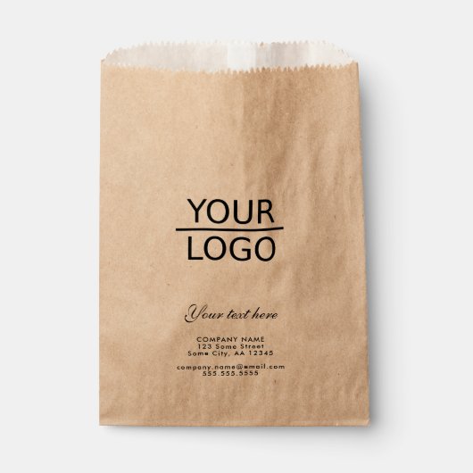 Voeg je Logo toe met Aangepaste tekstepromotieteke Bedankzakje (Voorkant)