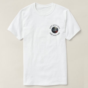 Voeg je logo toe met dubbele tekst t-shirt