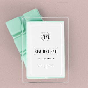 Voeg je Logo zwarte rand en regels toe Wijn Etiket