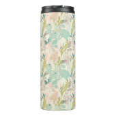 Voeg je Monogram toe | Modern Floral Pattern Thermosbeker (Achterkant)