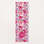 Voeg je Monogram toe | Waterverf Floral Yogamat (Voorkant)