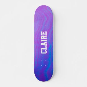 Voeg je naam paars cool toe skateboard
