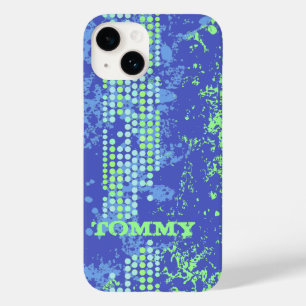 Voeg je naam toe blauw groene surfstijl  Case-Mate iPhone 14 hoesje