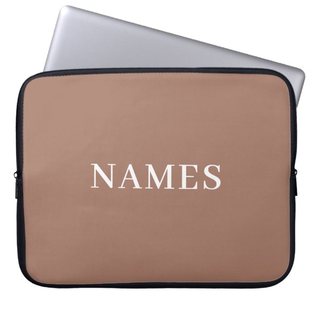 Voeg je naam toe laptop sleeve (Voorkant)
