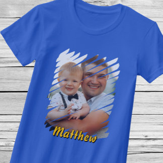 Voeg je portret en naam toe. Aangepast gepersonali T-shirt