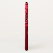 Voeg jouw naam chrysanthemum rode tint iphone case (Achterkant / rechts)