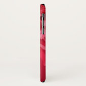 Voeg jouw naam chrysanthemum rode tint iphone case (Achterkant/links)