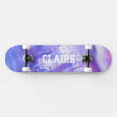 Voeg Jouw naam Cool Ice Paarse toe Skateboard (Horizontaal)